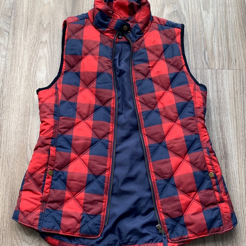 Plaid Kensie Puffed Vest